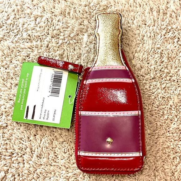 NWT! Kate Spade RARE Champaign Bottle Coin Purse Wallet - Picture 2 of 4